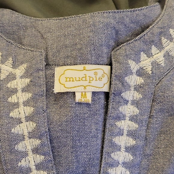 Mudpie | Chambray Embroidered Shift Dress - Picture 5 of 5